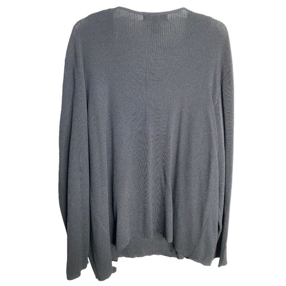 Linda Matthews Woman 3X Black Twin Set Top & Cardigan Sweater Knit Crochet Trim - Picture 2 of 16